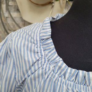 Crop Top- Shirting Stripe