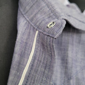 The Rambler- Men's Variegated Indigo Dye Selvedge Western Shirt