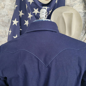 The Highwayman- Men's deep Indigo Selvedge Western Shirt