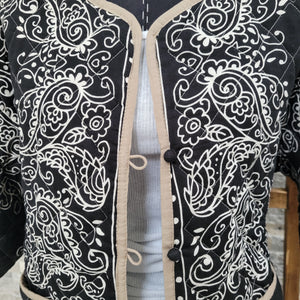 Jacket- Women's Bandana Print Quilt (Black)