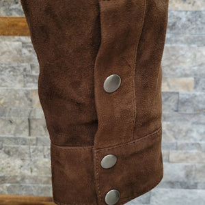 The Rancher- Suede Western Shirt Jacket (Espresso)