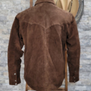 The Rancher- Suede Western Shirt Jacket (Espresso)