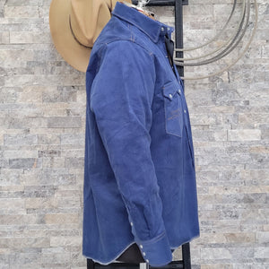 The Highwayman- Men's Long Sleeve Sapphire Corduroy Western Shirt