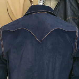 The Highwayman- Men's Long Sleeve Navy Corduroy Western Shirt