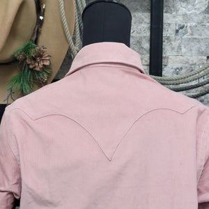 The Highwayman- Long Sleeve Desert Rose Corduroy Western Shirt