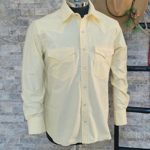 The Cattleman- Men's Yellow Oxford Western Shirt