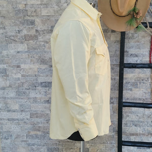 The Cattleman- Men's Yellow Oxford Western Shirt