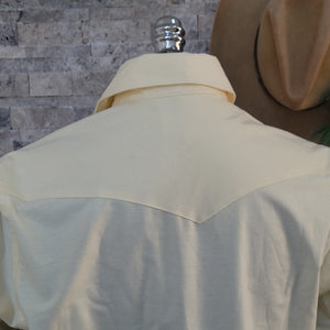 The Cattleman- Men's Yellow Oxford Western Shirt