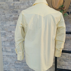The Cattleman- Men's Yellow Oxford Western Shirt