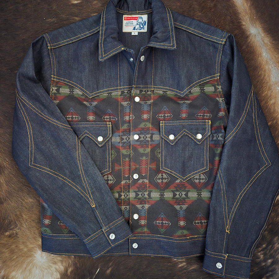 Jack Of Diamonds- SPECIAL EDITION Southwest Flannel/Denim Jacket