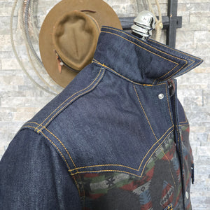 Jack Of Diamonds- SPECIAL EDITION Southwest Flannel/Denim Jacket