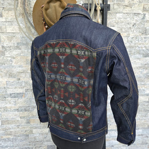 Jack Of Diamonds- SPECIAL EDITION Southwest Flannel/Denim Jacket