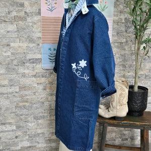 Duster- Field Bloom Chainstitched Denim (sz.M)