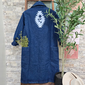 Duster- Field Bloom Chainstitched Denim (sz.M)