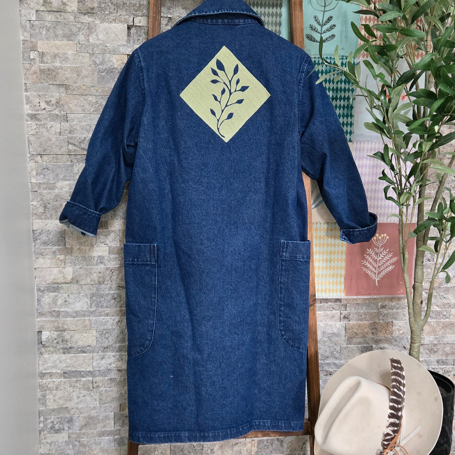 Duster- Field Bloom Chainstitched Denim (sz.L)