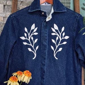 Duster- Field Bloom Chainstitched Denim (sz.S)