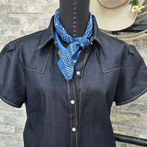 Dolly- Women's Denim Short Sleeve Shirt