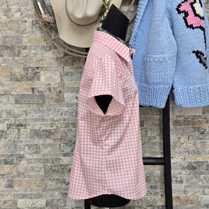 Dolly- Women's Gingham Short Sleeve Shirt