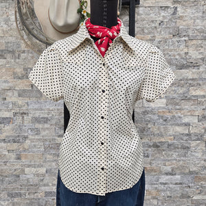 Dolly- Women's Mini Dot Short Sleeve Shirt