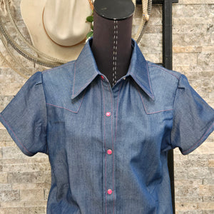 Dolly- Women's Chambray Short Sleeve Shirt