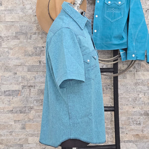 Highwayman- Short Sleeve Linen Blend (Malibu)