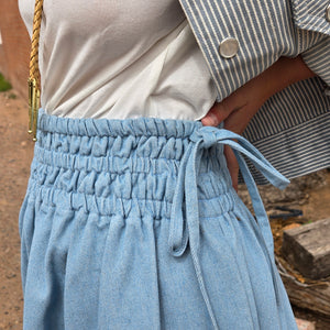 Skirt- Chambray Circle