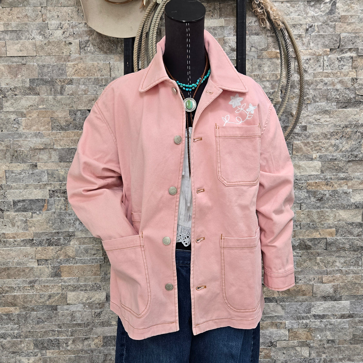 Gardner's Jacket- Chainstitched Field Bloom