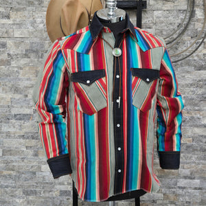 Road Side Attraction- SPECIAL EDITION Serape/Denim Shirt Jacket