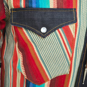 Road Side Attraction- SPECIAL EDITION Serape/Denim Shirt Jacket