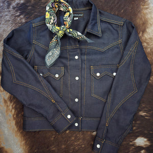 Queen Of Diamonds- Women's Indigo Denim Jacket