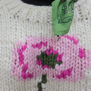 Pullover- Handknit Wildflowers Crewneck