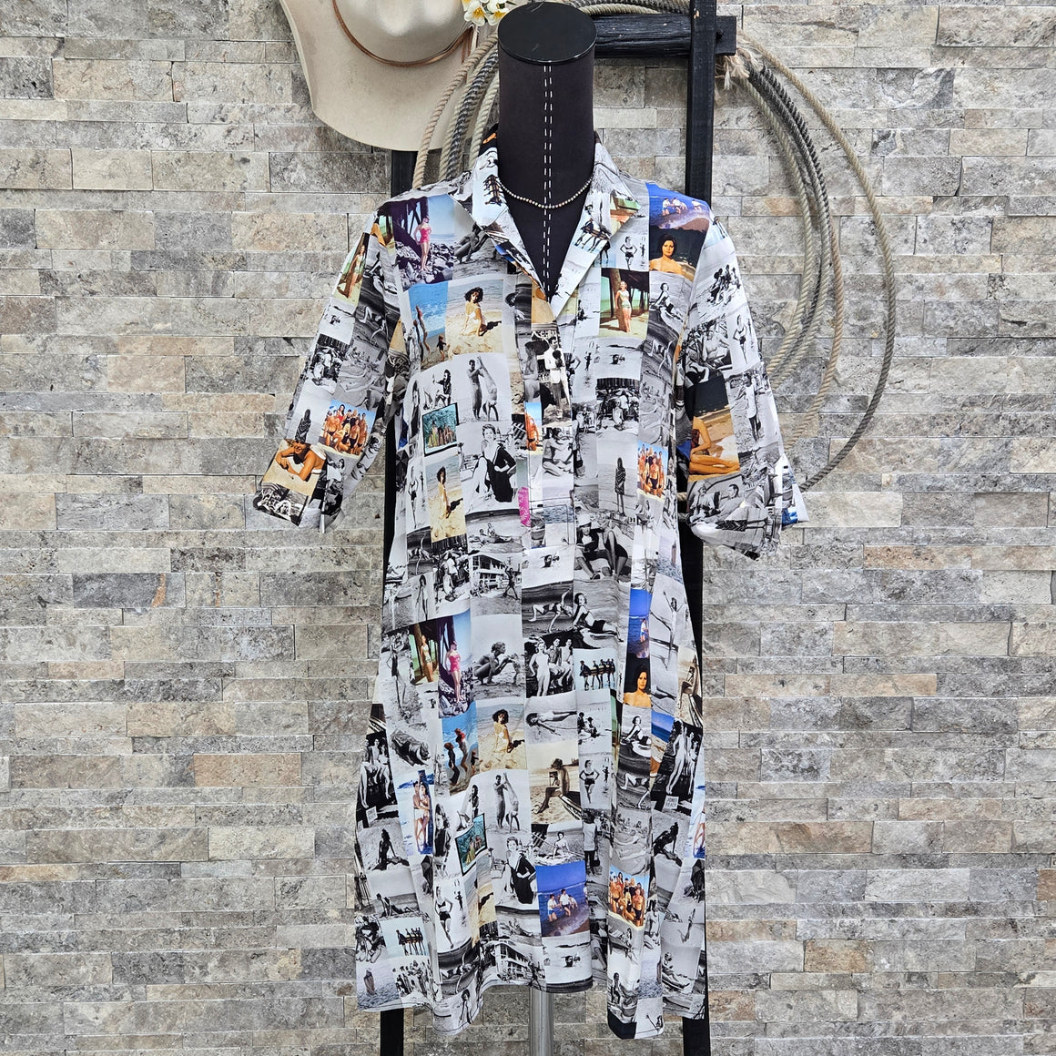 Silk Dress- Beach Celebrity Photo Print