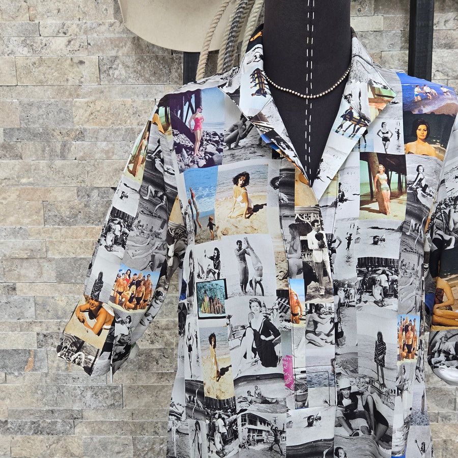 Silk Dress- Beach Celebrity Photo Print