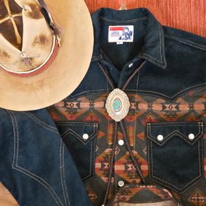Jack Of Diamonds- SPECIAL EDITION Southwest Flannel/Denim Jacket (Pine)