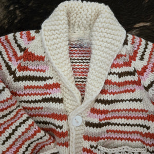 Cardigan-'No Waste' Handknit (Snow)