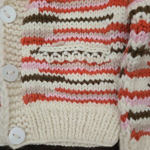 Cardigan-'No Waste' Handknit (Snow)