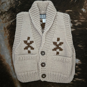 Heritage Vest- Handknit (Biscuit)