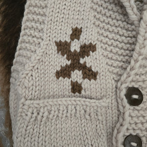 Heritage Vest- Handknit (Biscuit)