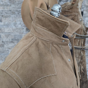 The Highwayman- Long Sleeve Desert Sand Corduroy Western Shirt
