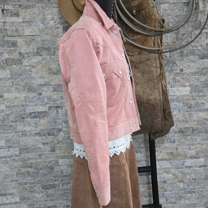 Queen Of Diamonds- Women's Desert Rose Corduroy Jacket