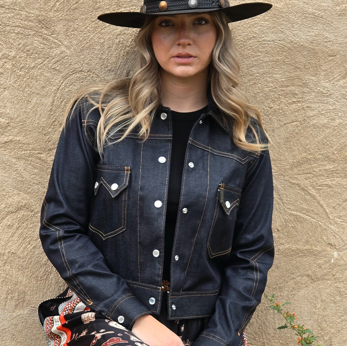 Queen Of Diamonds- Women's Indigo Denim Jacket