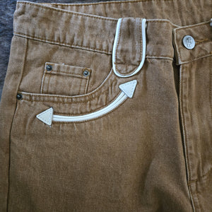 Jean-Tobacco Denim Smile Pocket