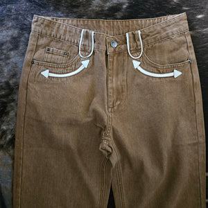Jean-Tobacco Denim Smile Pocket