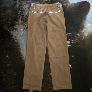 Jean-Tobacco Denim Smile Pocket