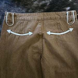 Jean-Tobacco Denim Smile Pocket