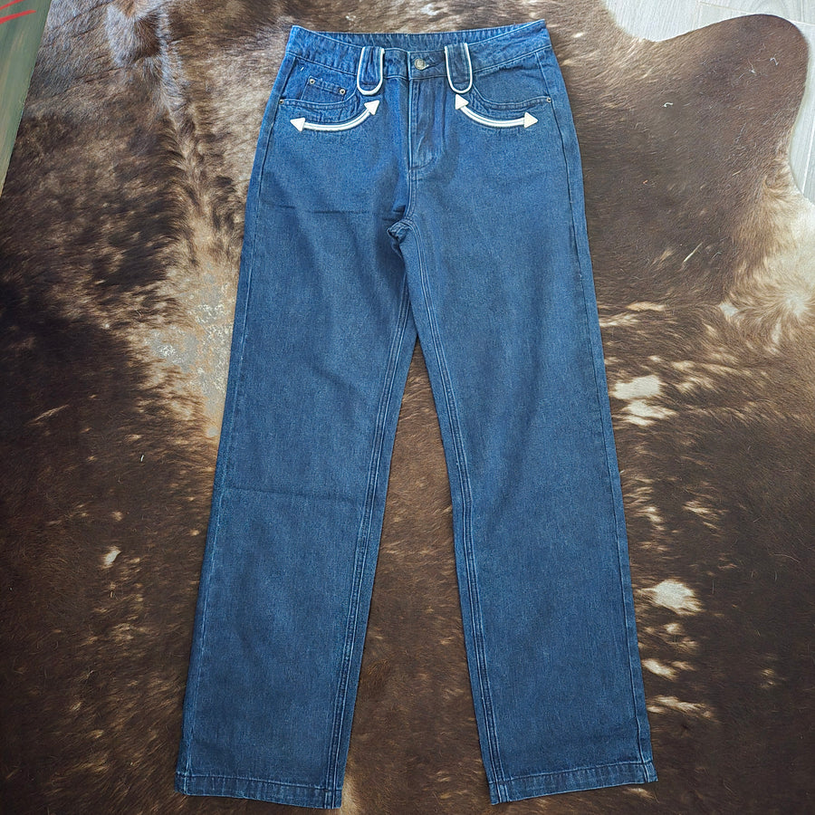 Jean-Indigo Denim Smile Pocket