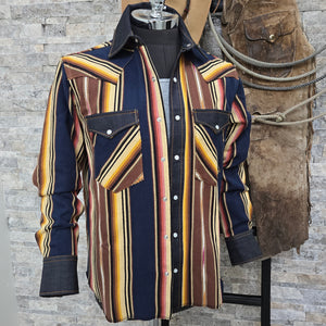 Road Side Attraction- SPECIAL EDITION Serape/Denim Shirt Jacket