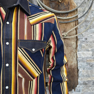 Road Side Attraction- SPECIAL EDITION Serape/Denim Shirt Jacket