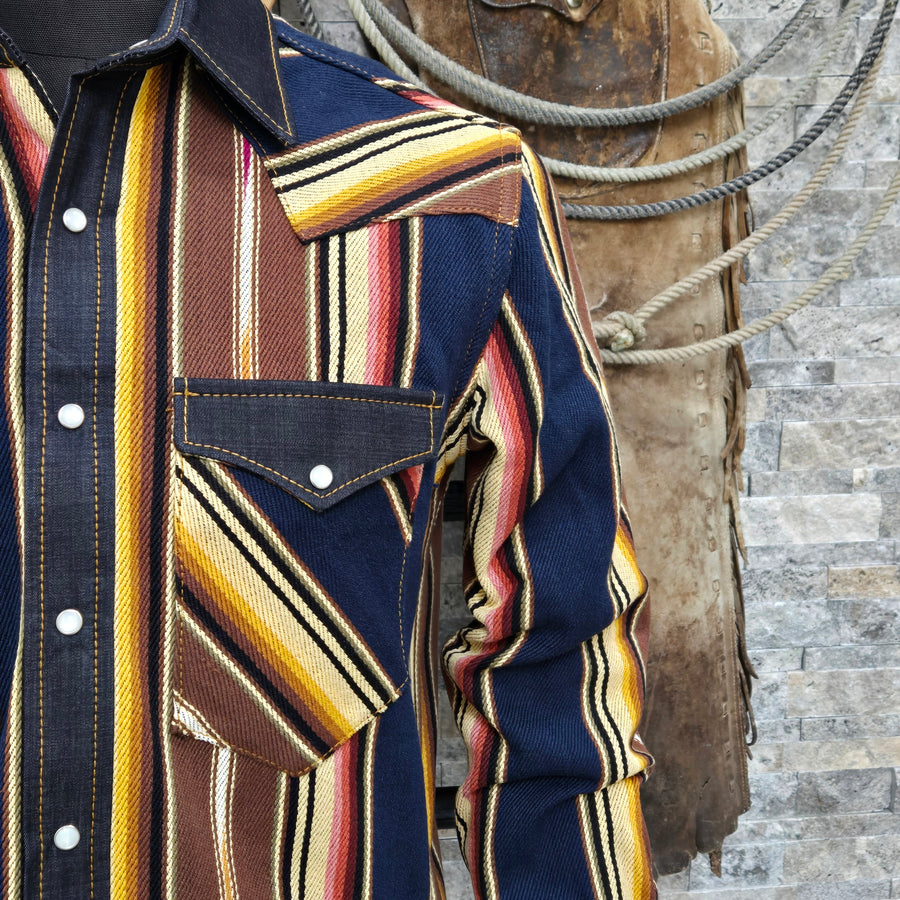 Road Side Attraction- SPECIAL EDITION Serape/Denim Shirt Jacket