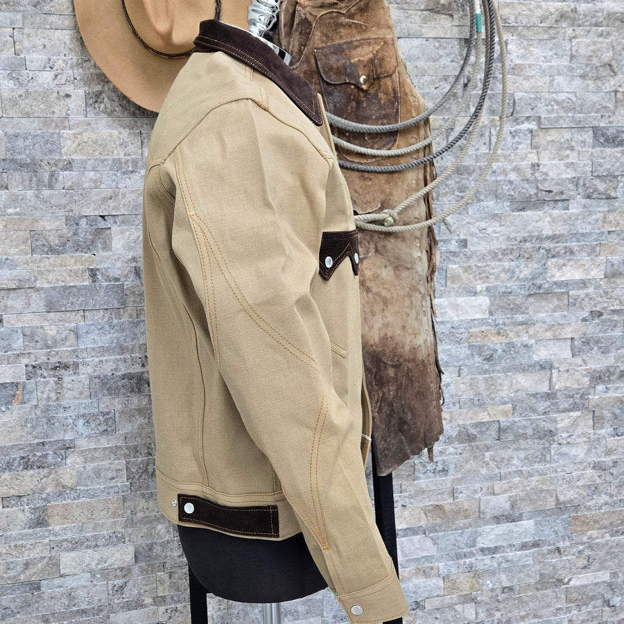 Trail Boss- Men's Tan Denim/Corduroy Jacket